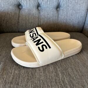 NEW Vans Womens La Costa Slide On White Black Comfort Casual Sandals Shoes 7